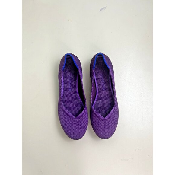 Rothy's The Flat Women's 7 Fig Purple Wine Knit Round Toe Ballet Shoes - Picture 2 of 14